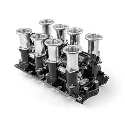 Ford 351W Windsor Downdraft 8 Stack EFI Intake Manifold System Complete Black