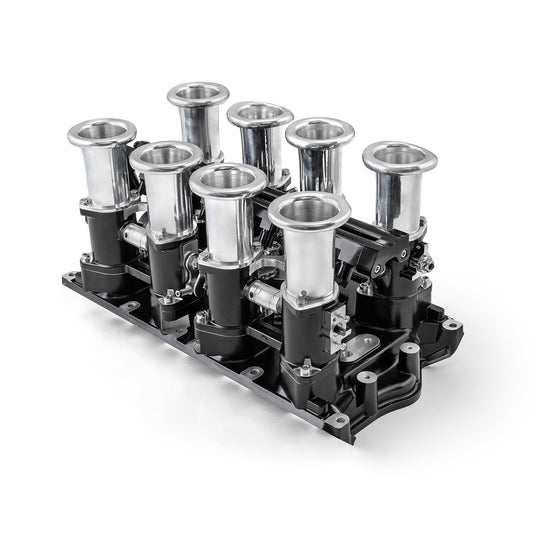 Ford 351W Windsor Downdraft 8 Stack EFI Intake Manifold System Complete Black