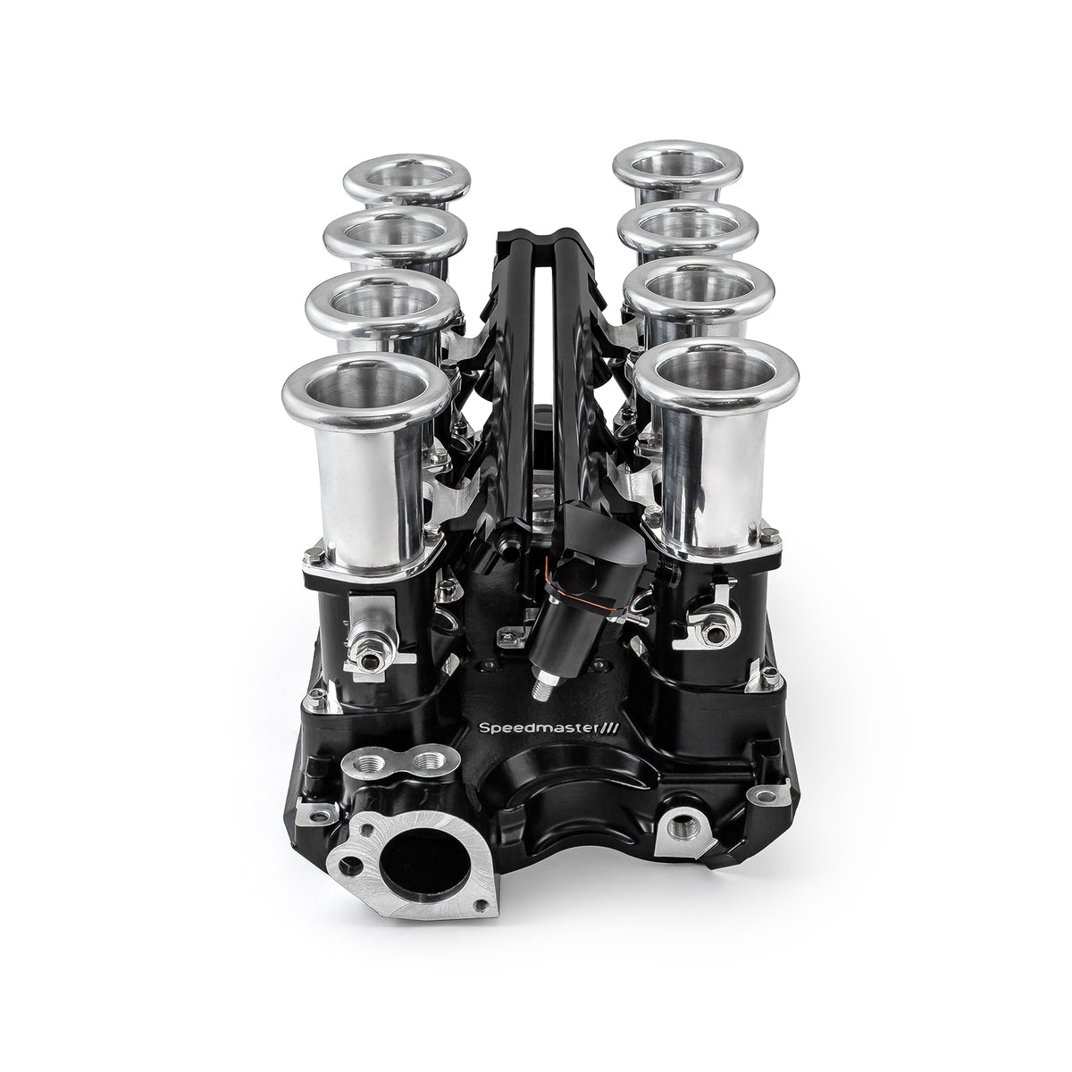 Ford 351W Windsor Downdraft 8 Stack EFI Intake Manifold System Complete Black