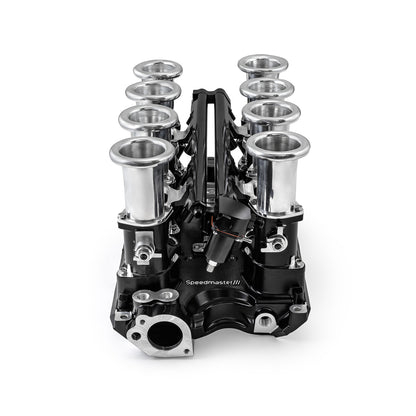Ford 351W Windsor Downdraft 8 Stack EFI Intake Manifold System Complete Black
