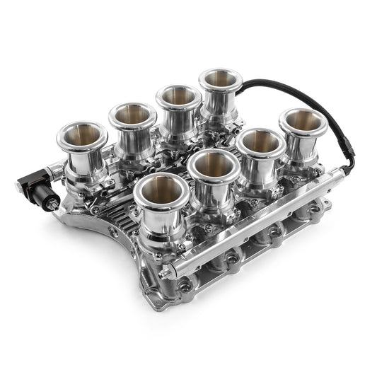 Ford Coyote Downdraft 8 Stack EFI Intake Manifold System Complete Polished