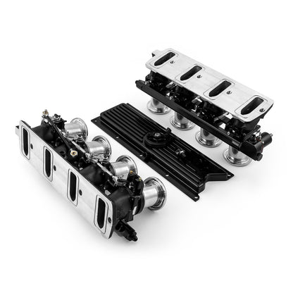 Chevy GM LS1 Downdraft EFI Stack Intake Manifold System Complete [Black]