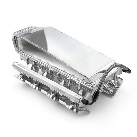 Chevy GM LS1 2pc Fabricated Ram Air 98mm 4 Bolt EFI Intake Manifold Polished