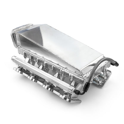 Chevy GM LS3 2pc Fabricated Ram Air 98mm 4 Bolt EFI Intake Manifold Polished
