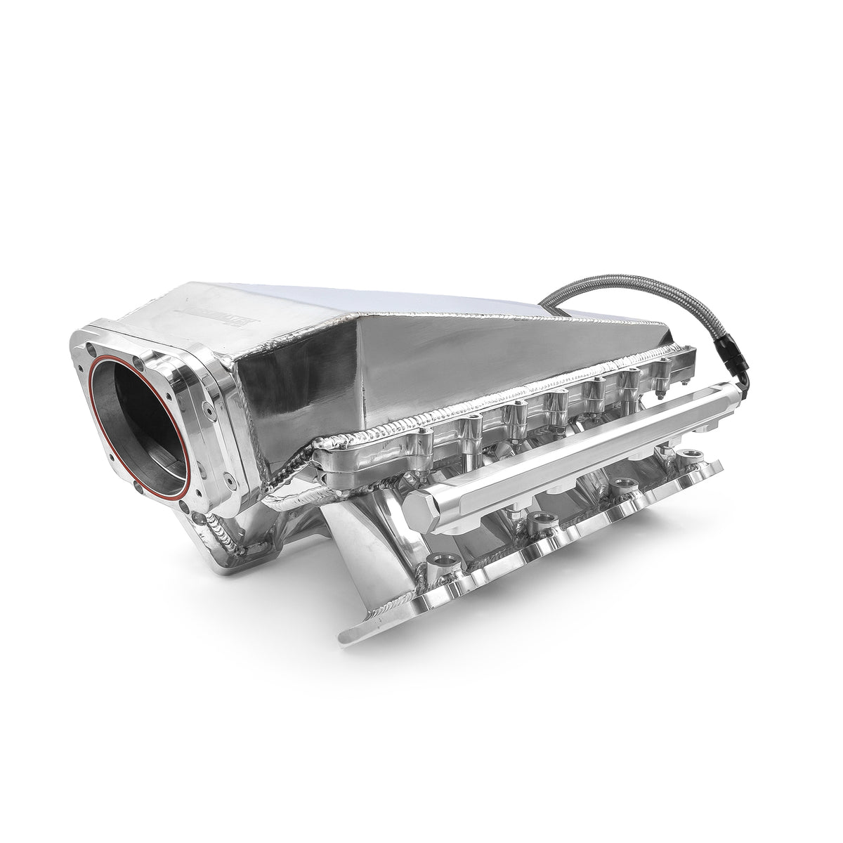 Chevy GM LS3 2pc Fabricated Ram Air 98mm 4 Bolt EFI Intake Manifold Polished