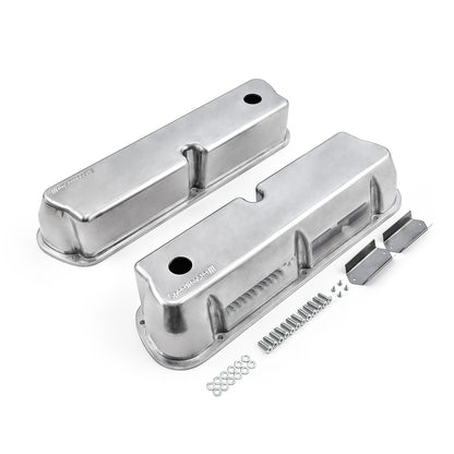 Ford SB 289 302 351 Windsor Aluminum Valve Covers [Polished]