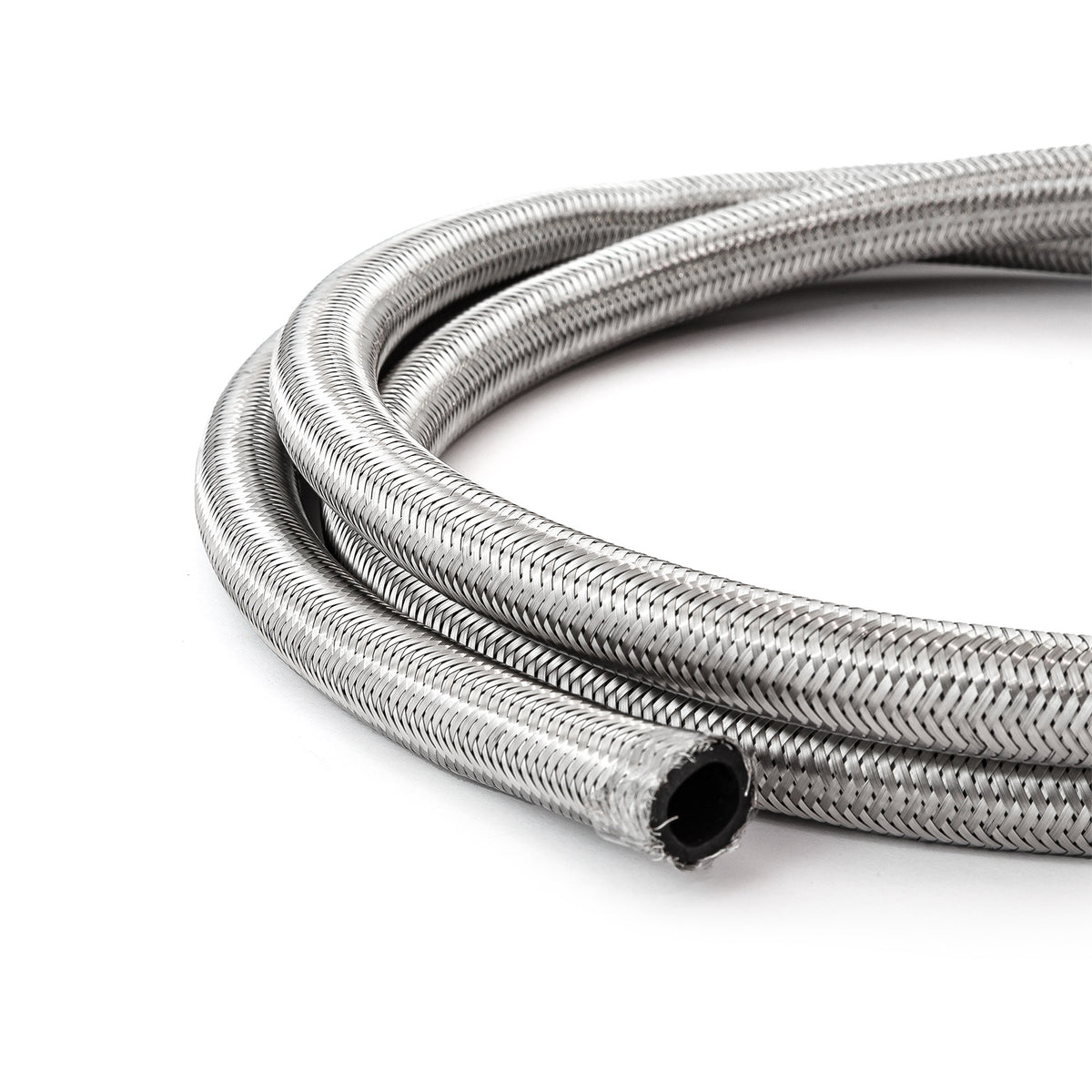-8 AN Braided Stainless Steel Hose Line [15 ft. Length]