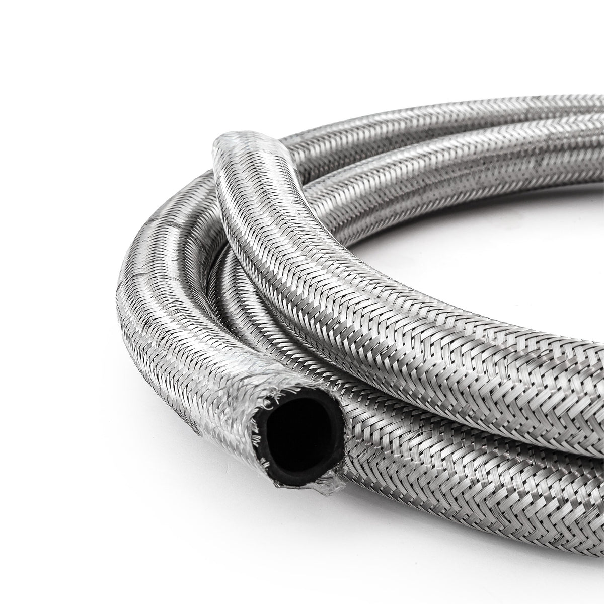 -12 AN Braided Stainless Steel Hose Line [15 ft. Length]