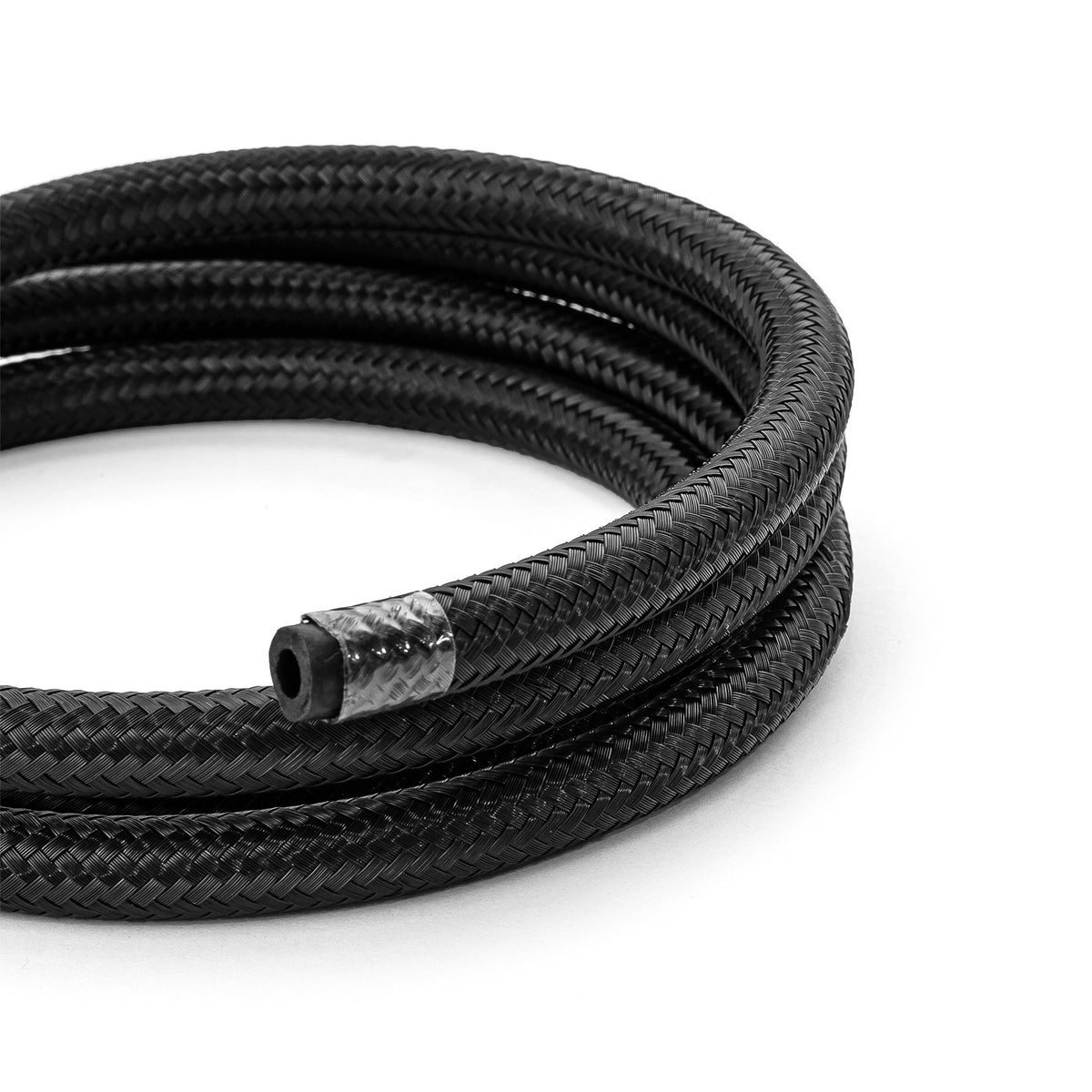 -4 AN Braided Black Nylon Hose Line [6 ft. Length]