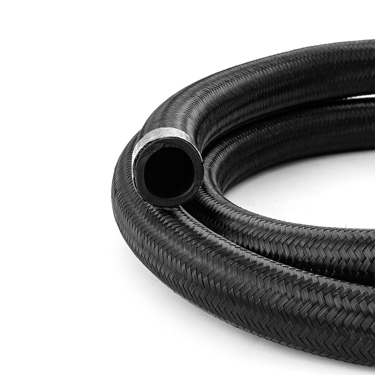 -16 AN Braided Black Nylon Hose Line [6 ft. Length]