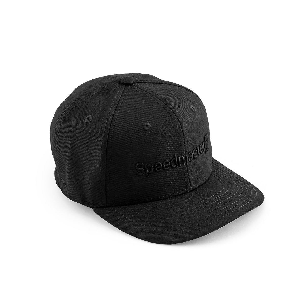 Speedmaster 6 Panel Snapback Cap [Black Logo]