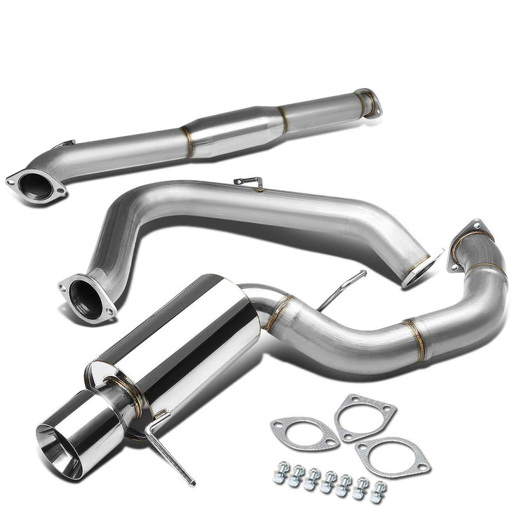 TUBERIA CATBACK CATBACK - 00-05 MITSUBISHI ECLIPSE V6 - SINGLE ROLLED TIP - STAINLESS STEEL