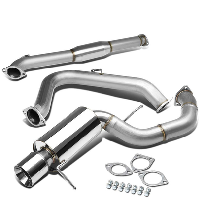TUBERIA CATBACK CATBACK - 00-05 MITSUBISHI ECLIPSE V6 - SINGLE ROLLED TIP - STAINLESS STEEL