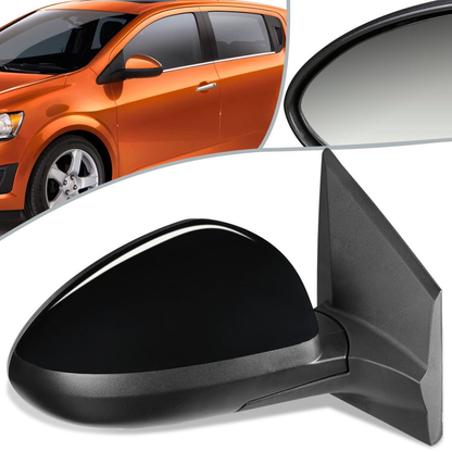 RETROVISOR MIRROR - OEM - 12-19 CHEVY SONIC - POWERED - HEATED - PAINTABLE - BLACK - RIGHT