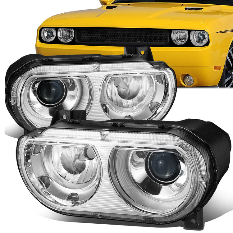 FAROS 08-14 DODGE CHALLENGER - ONLY FITS MODELS WITH FACTORY EQUIPPED HID HEADLIGHTS - DOES NOT FIT MODELS WITH FACTORY EQUIPPED HALOGEN HEADLIGHTS - OE STYLE - D1S HIGH / LOW BEAM, 4157NA SIGNAL - CHROME
