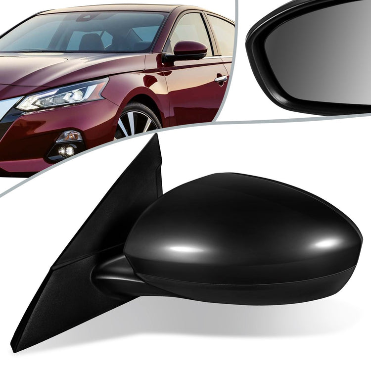 RETROVISOR MIRROR - OEM - 19+ NISSAN ALTIMA 4-DR - POWERED - FOLDING - TEXTURED - BLACK MATERIAL - LEFT