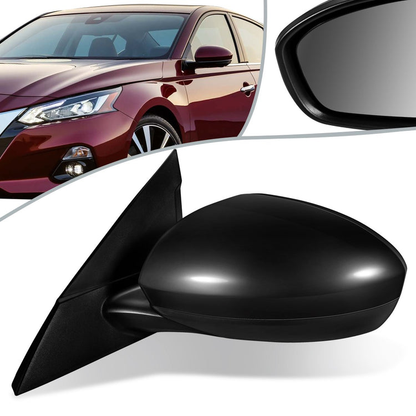 RETROVISOR MIRROR - OEM - 19+ NISSAN ALTIMA 4-DR - POWERED - FOLDING - TEXTURED - BLACK MATERIAL - LEFT