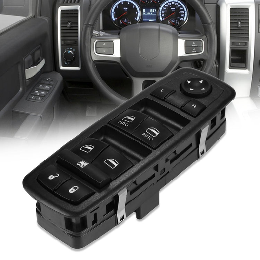 INTERRUPTOR ELEVADOR ELECTRICO 11-12 CHRYSLER 300C / 15-17 CHRYSLER 200C / 11-14 DODGE CHARGER / 2016 DODGE RAM 1500, 2500, 3500, 4500, 5500 - DRIVER SIDE - BLACK