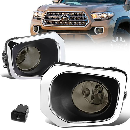 FAROS DE NIEBLA 16-17 TOYOTA TACOMA - WITH SWITCH, BEZEL - H11 BULB - SMOKE