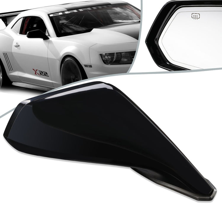 RETROVISOR MIRROR - OEM - 10-15 CHEVY CAMARO - POWERED - HEATED - PAINTABLE - BLACK - RIGHT