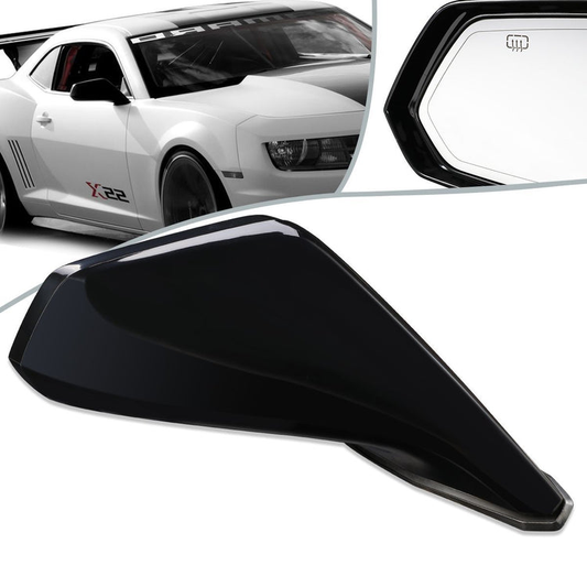 RETROVISOR MIRROR - OEM - 10-15 CHEVY CAMARO - POWERED - HEATED - PAINTABLE - BLACK - RIGHT