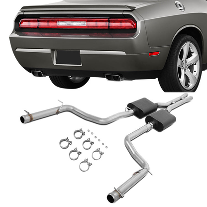 TUBERIA CATBACK CATBACK - 09-14 DODGE CHALLENGER 5.7L - MUST REUSE OEM EXHAUST TIPS - ALUMINIZED STEEL