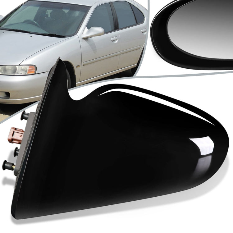 RETROVISOR MIRROR - OEM - 00-01 NISSAN ALTIMA - POWERED - PAINTABLE - BLACK - LEFT