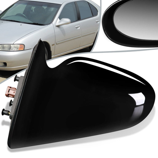 RETROVISOR MIRROR - OEM - 00-01 NISSAN ALTIMA - POWERED - PAINTABLE - BLACK - LEFT