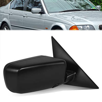RETROVISOR MIRROR - OE STYLE - BMW 323I 99-00 - BMW 325I 01-06 - BMW 328I 99 - WITH POWER FOLD WITH HEATED GLASS - PASSENGER SIDE - PAINT TO MATCH - BLACK