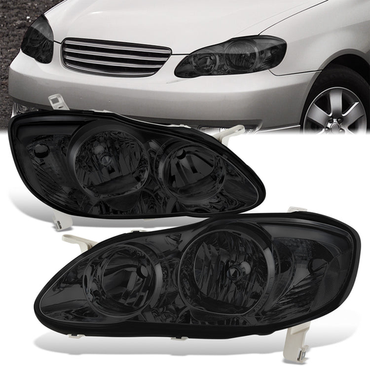 FAROS 03-08 TOYOTA COROLLA - 9006 LOW BEAM / 9005 HIGH BEAM / 3157A TURN SIGNAL - SMOKE HOUSING / CLEAR CORNER