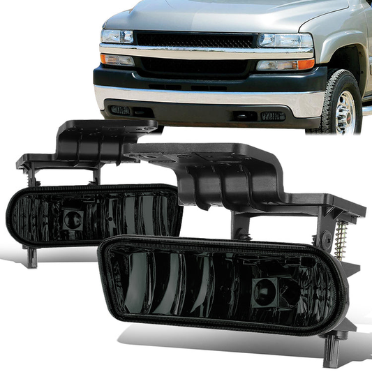 FAROS DE NIEBLA 99-02 CHEVY SILVERADO 1500, 2500, 01-02 SILVERADO 1500 HD, 2500 HD, 2500 / 00-06 SUBURBAN 1500, 2500, TAHOE - W/ SWITCH - 880 BULB - SMOKE