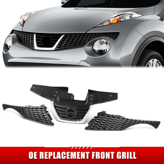 PARRILLA GRILLE - DS JUK 11-12/13-14/15-18/ GRILLE ASS'Y 11-14/ MAT-BLACK W/CHROME MOULDING//PARTS.NO,NI1200244//OEM NO,620701KA0A