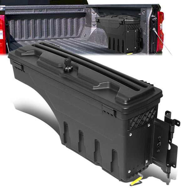 nan TRUCK BED WHEEL WELL LOCK BOX - 07-18 CHEVY SILVERADO 1500, GMC SIERRA 1500 / 07-19 CHEVY SILVERADO 2500HD, 3500HD, GMC SIERRA 2500HD, 3500HD / 2019 CHEVY SILVERADO 1500 LIMITED, GMC SIERRA 1500 LIMITED - PASSENGER SIDE - BLACK