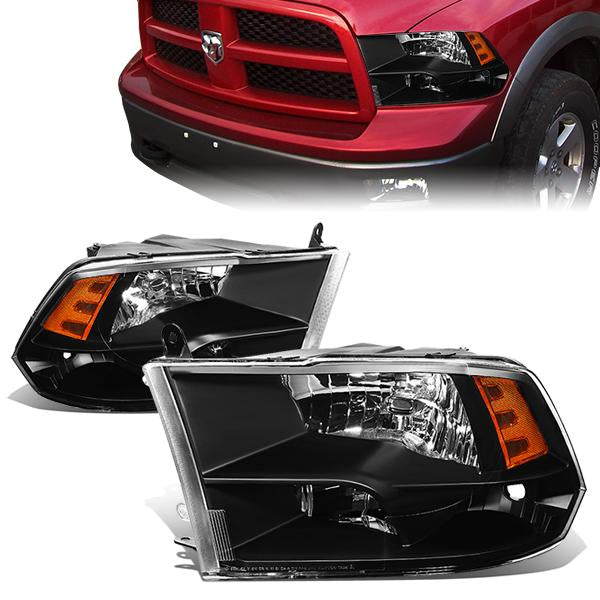 FAROS 09-10 DODGE RAM 1500 / 2010 DODGE RAM 2500, 3500 / 11-18 DODGE RAM 1500, 2500, 3500, 4500, 5500 - FITS 2009 NEW BODY STLYLE MODELS ONLY - WILL NOT FIT MODELS IWTH FACTORY PROJECTOR LED STYLE HEADLIGHTS - ONLY FITS MODELS WITH QUAD HEADLAMPS - BLACK