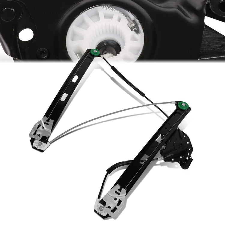 REGULADOR DE VENTANA WINDOW MOTORS & REGULATORS - METALLIC - 99-00 BMW 323I/01-05 BMW 325I/01-05 BMW 325XI/99-00 BMW 328I/01-05 BMW 330I/01-05 BMW 330XI - FITS 4-DR MODELS - METALLIC - BARE STEEL/PLASTIC