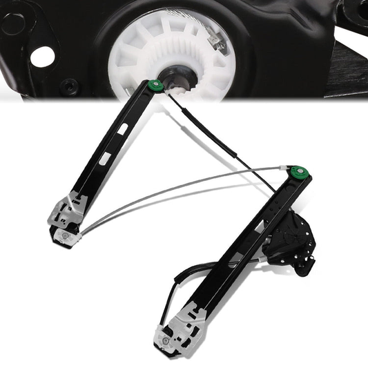 REGULADOR DE VENTANA WINDOW MOTORS & REGULATORS - METALLIC - 99-00 BMW 323I/01-05 BMW 325I/01-05 BMW 325XI/99-00 BMW 328I/01-05 BMW 330I/01-05 BMW 330XI - FITS 4-DR MODELS - METALLIC - BARE STEEL/PLASTIC