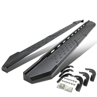 ESTRIBOS 5.5" - STRAIGHT - W/ MOUNTING BRACKETS - 15-24 CHEVY COLORADO, GMC CANYON - CREW CAB - BLACK