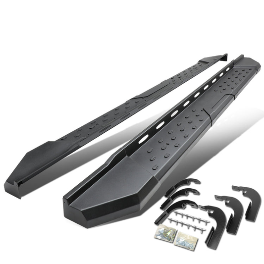 ESTRIBOS 5.5" - STRAIGHT - W/ MOUNTING BRACKETS - 15-24 CHEVY COLORADO, GMC CANYON - CREW CAB - BLACK