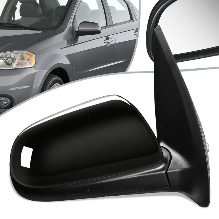 RETROVISOR MIRROR - OEM - 07-11 CHEVY AVEO - POWERED - HEATED - PAINTABLE - BLACK - RIGHT
