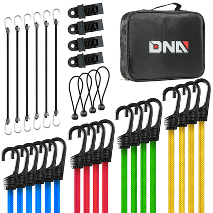 HERRAMIENTAS BUNGEE CORDS ASSORTED WITH ZIPPER BAG