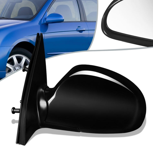 RETROVISOR MIRROR - OEM - 04-09 KIA SPECTRA 2.0L / 05-09 KIA SPECTRA5 - POWERED - HEATED - PAINTABLE - BLACK - LEFT