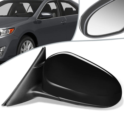 RETROVISOR MIRROR - OEM - 12-14 TOYOTA CAMRY - POWERED - HEATED - TEXTURED - BLACK - LEFT