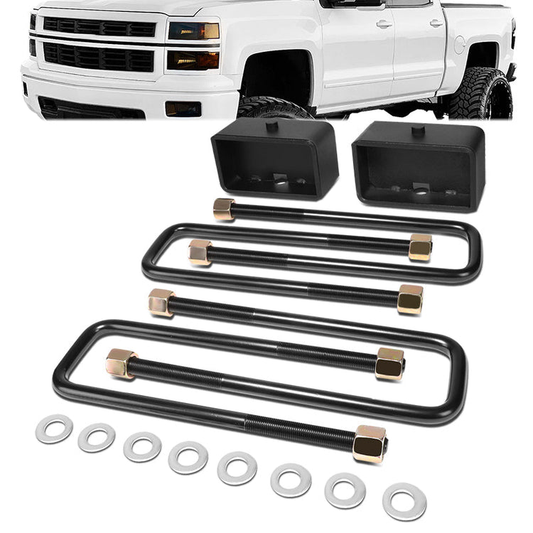 KIT ELEVACION 99-22 CHEVY SILVERADO 1500 / 99-22 GMC SIERRA 1500 - REAR - 3" LIFT - LEAF SPRING MOUNT