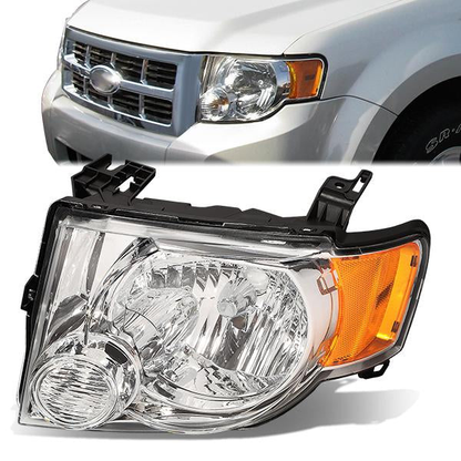 FAROS OE STYLE - 08-12 FORD ESCAPE - USES H13 HIGH/LOW BEAM BULBS - CHROME HOUSING - LEFT