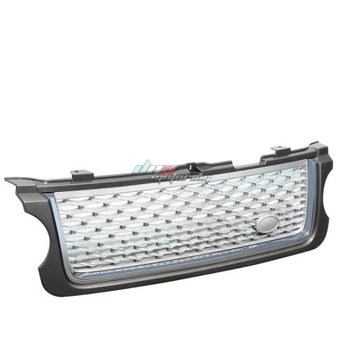 PARRILLA GRILLE - 10-13 RANGE ROVER - HONEYCOMB MESH STYLE - ABS - GLOSSY - SILVER - CHROME