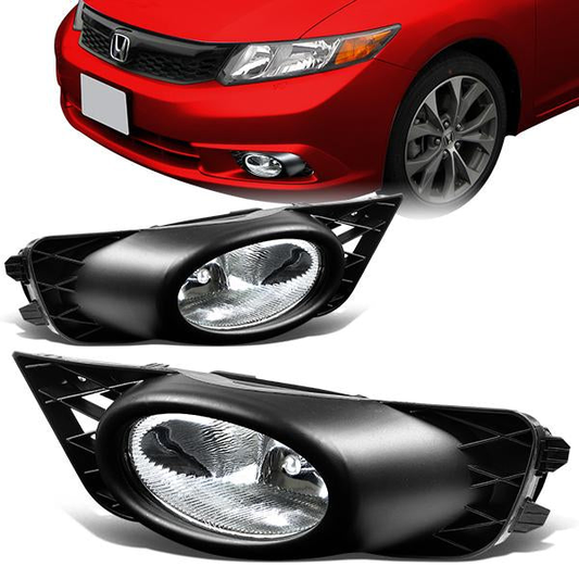 FAROS DE NIEBLA 09-11 HONDA CIVIC 4-DR - W/ SWITCH - H11 BULB - CLEAR