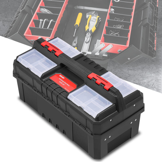 HERRAMIENTAS PLASTIC TOOL BOX - RED