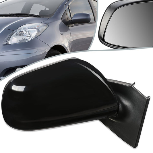 RETROVISOR MIRROR - OEM - 06-11 TOYOTA YARIS HATCHBACK - POWERED - TEXTURED - BLACK - RIGHT