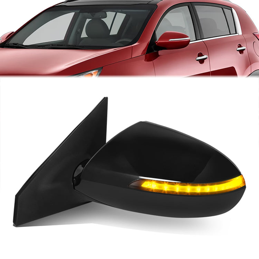 RETROVISOR MIRROR - OE STYLE - KIA SPORTAGE 13-16 - WITH POWER WITH TURN SIGNAL - DRIVER SIDE - PAINT TO MATCH - BLACK