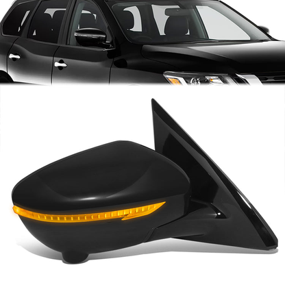 RETROVISOR MIRROR - OE STYLE - NISSAN PATHFINDER 18-20 - WITH POWER WITH HEATED WITH SIGNAL WITH CAMERA WITH MEMORY - PASSENGER SIDE - PAINT TO MATCH - BLACK